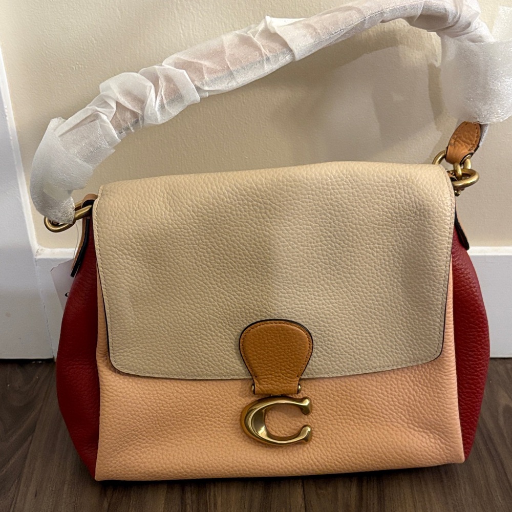Coach Colorful Leather Shoulder Bag NWT